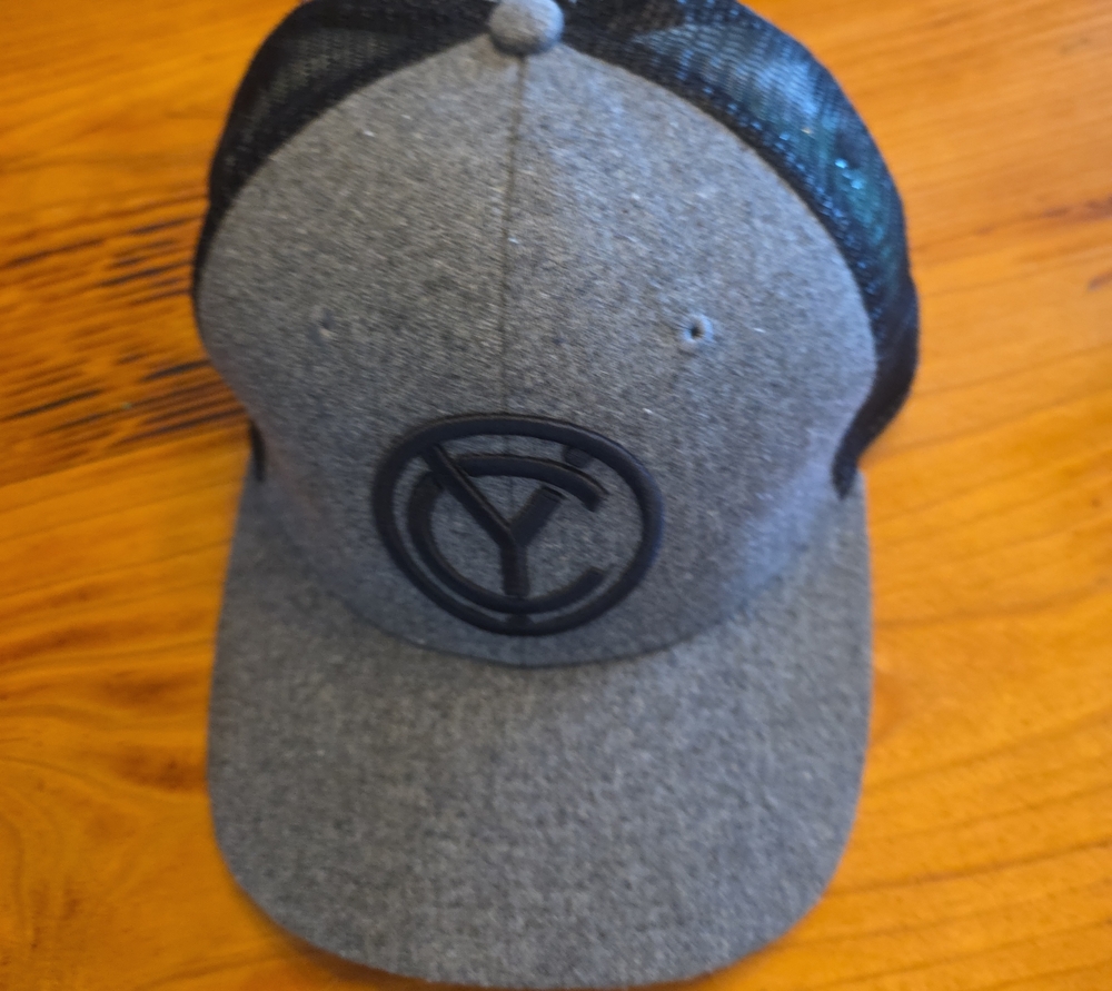 Chris YoungGray Wool Trucker Cap with Black Logo Patch - Men’s Casual Hat